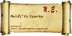 Meláth Eperke névjegykártya